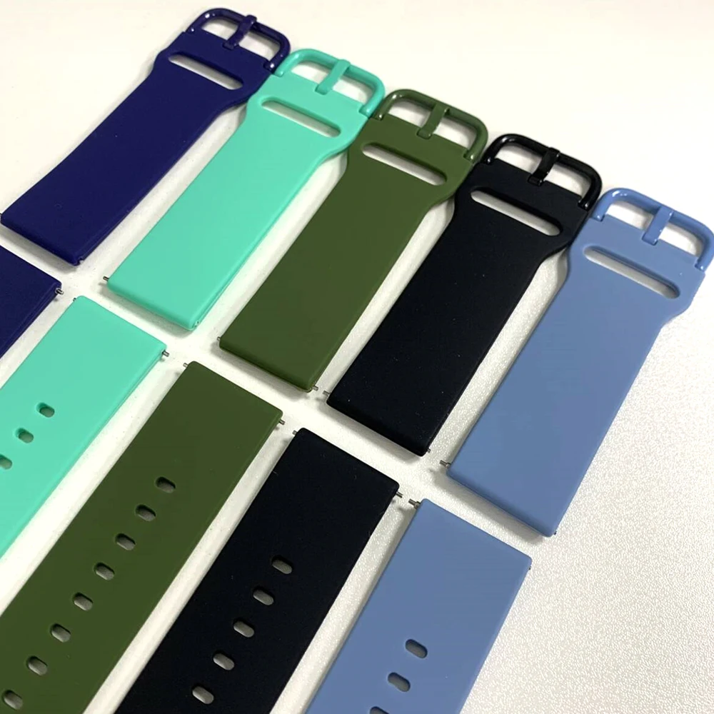 22 مللي متر 20 مللي متر سيليكون شريط للرسغ ل TicWatch Pro 2020/2021 GTW GTX GTH 2 سوار TicWatch Pro 3 Ultra GPS/LTE E3 E2 E 2 S2 العصابات