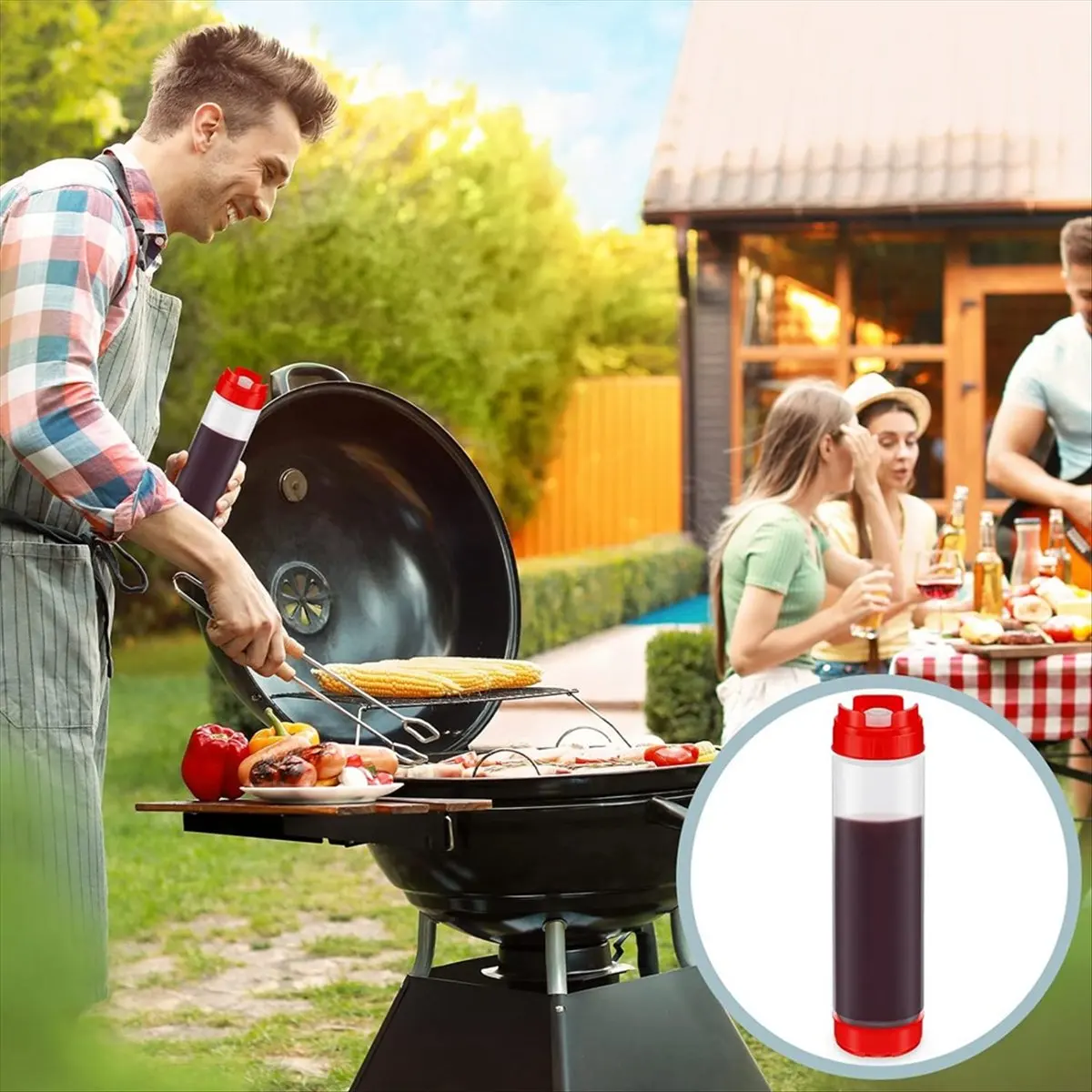 Botellas de Plástico Invertidas ABFW de 16 Oz, Botella Dispensadora de Condimentos con Válvula Grande y Punta Reutilizable para Salsas y Ketchup