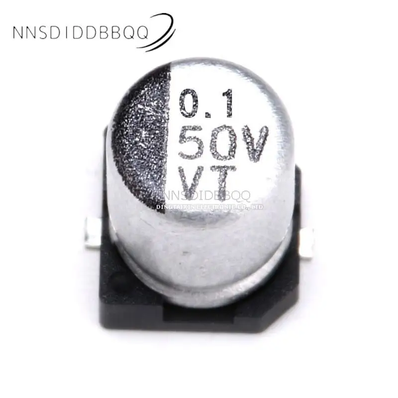 20PCS SMD Aluminum Electrolytic Capacitor 0.1UF 0.22UF 0.33UF 0.47nF 470nF 50V SMD Electrolytic Capacitor