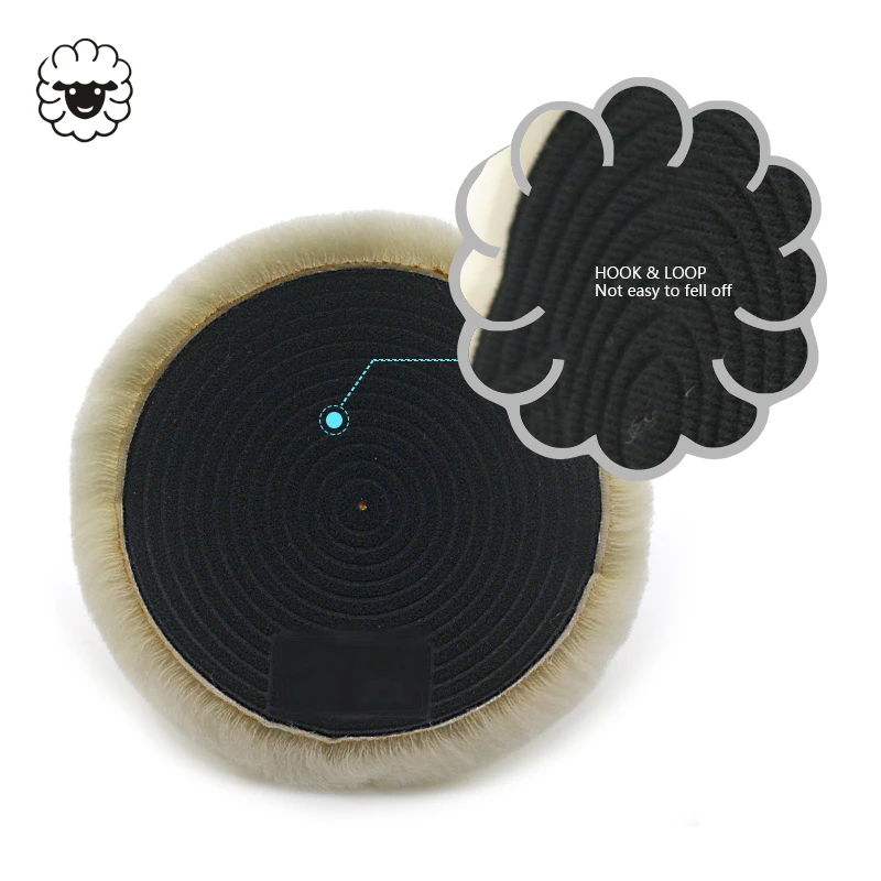 1000Sheep 7Inch Japan Wool Polishing Pad Car Wool Polishing Buffing Pad High Density Lambs For Polisher Machine Waxing