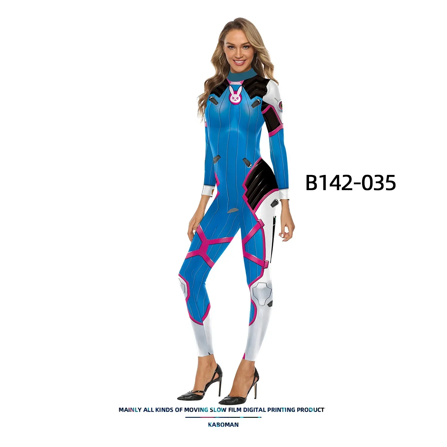 เกมใหม่ Dva Mechanical COSPLAY Jumpsuit เครื่องแต่งกายผู้หญิงเซ็กซี่บอดี้สูทปาร์ตี้ฮาโลวีน Cos Zentai ชุด DVA ชุดคอสเพลย์