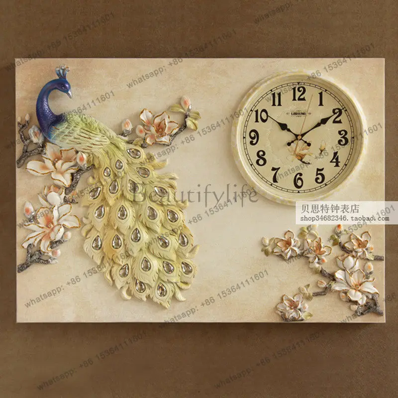 

Light luxury decoration living room clocks modern home creative simple painting
