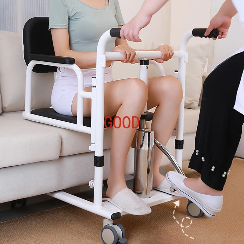 Elderly Toilet Stair Lift Chair Hydraulic Patient Transfer Chair with Commode for Disabled Multifunctional Shift Chair