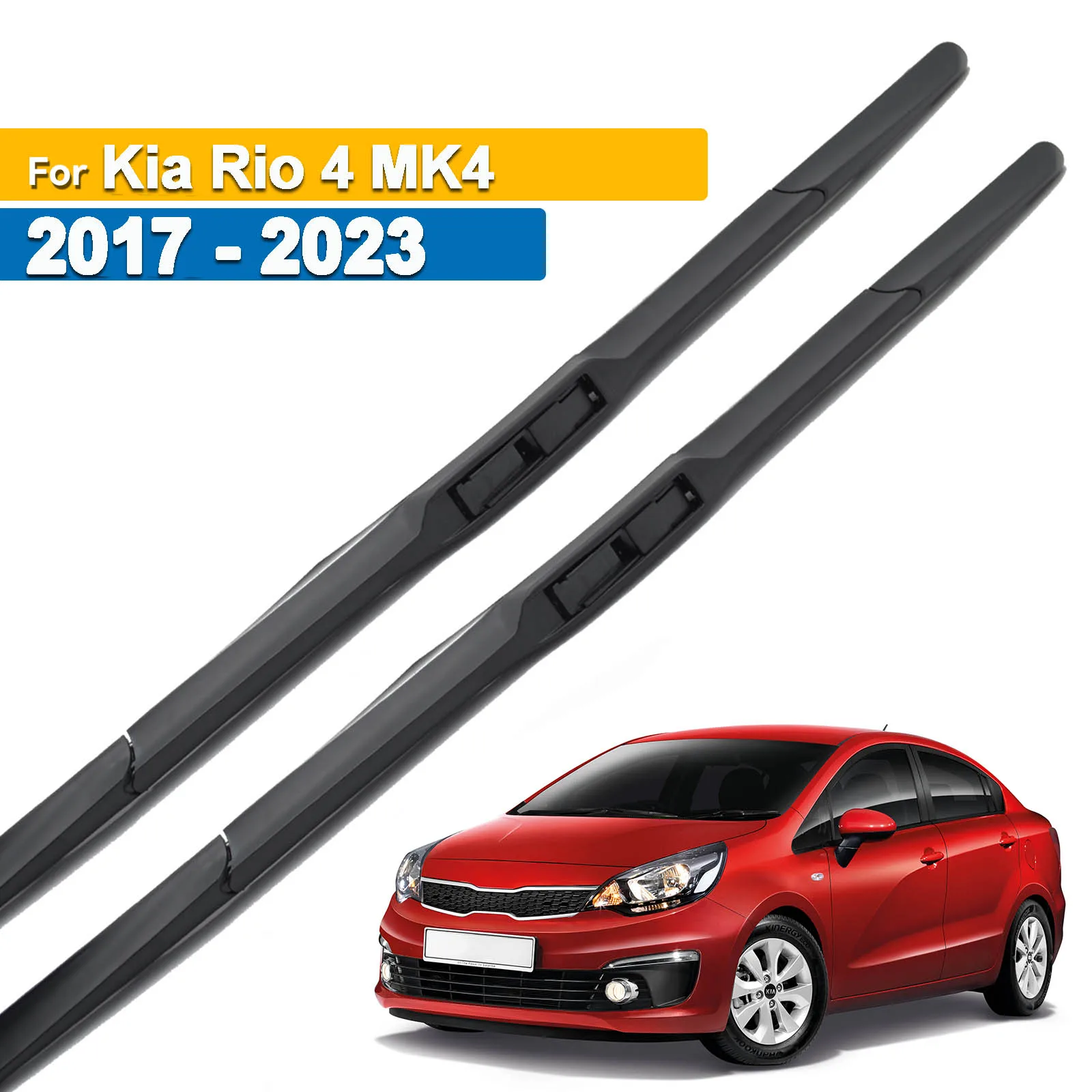 

Гибридные передние щетки стеклоочистителя Erick's Wiper LHD для Kia Rio 4 MK4 2017-2023 Щетки от дождя для лобового стекла 24 "+ 16"