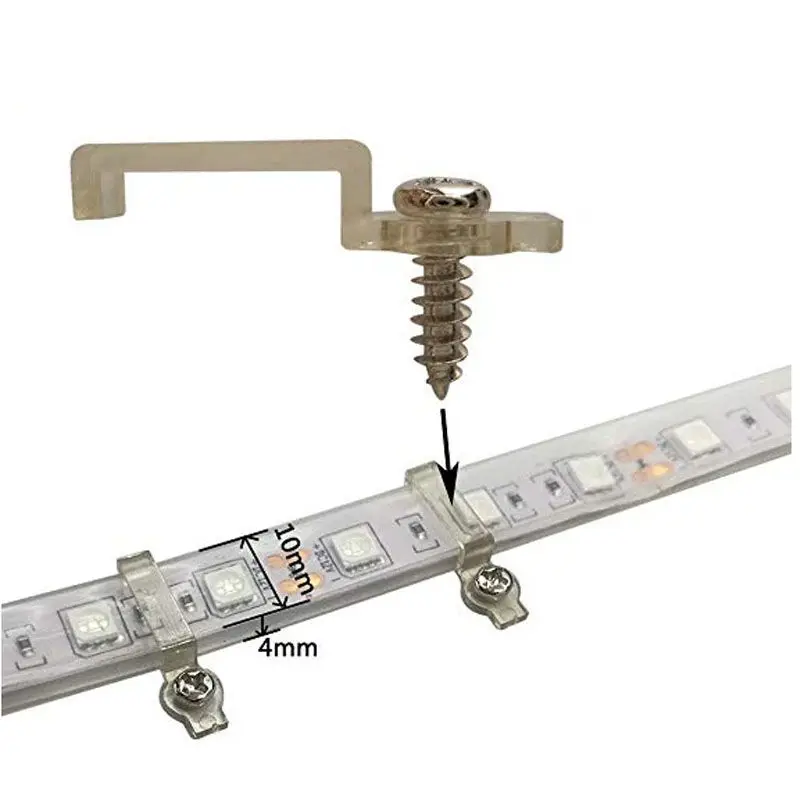 Light Strip with Screws for Fix 5050 RGB Fixer Clips Mounting Brackets Clip Accessories Single Color LED Strip Light