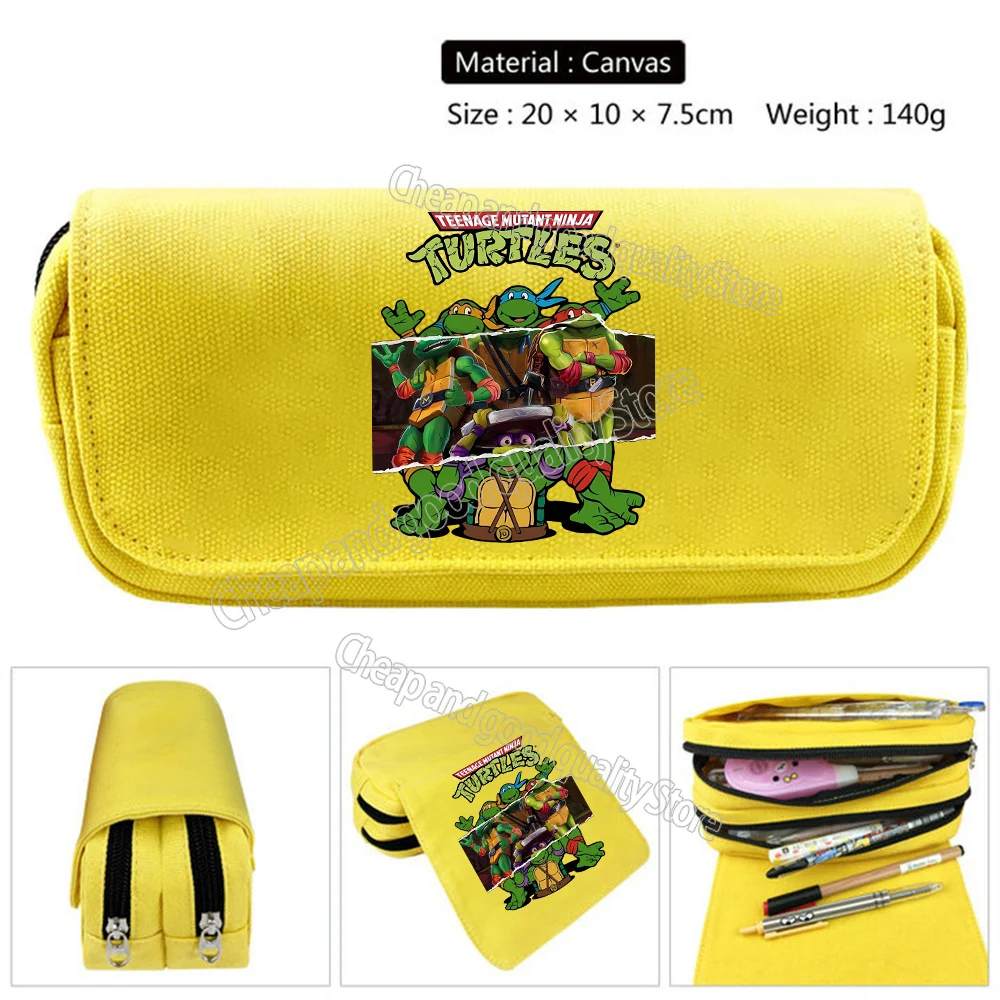 Teenage Mutant Ninja Turtles Pen Case Anime Figure Pencil Pouch Students Stationery Bag Pencil Bag Academy Style School Supplies - view 5