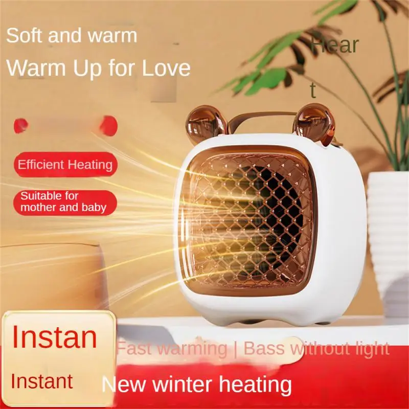 

Portable Small Space 500W Heater Fast Heating Lightweight Desktop Warm Air Heater Indoor Office Household Warmer Fan