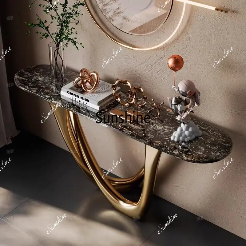 

Modern Minimalist Living Room Table Black Garden Porch Entryways Table Corner Luxury Tisch Wohnzimer Entrance Hall Furniture