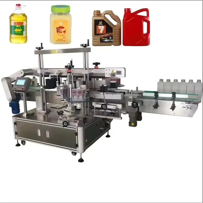 Labeling Machine for Square Flat Round Water Laundry Detergent Body Wash Skin - Care Products Plastic Glass Bottle customized