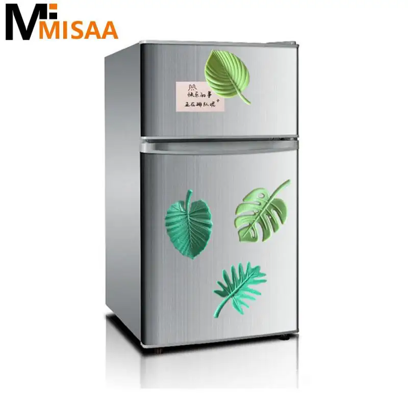 Creative Turtle Leaf Refrigerator Stickers Durable 3d Modeling Clip-on Packaging Net Weight 6.2g Home Decorations Colorful