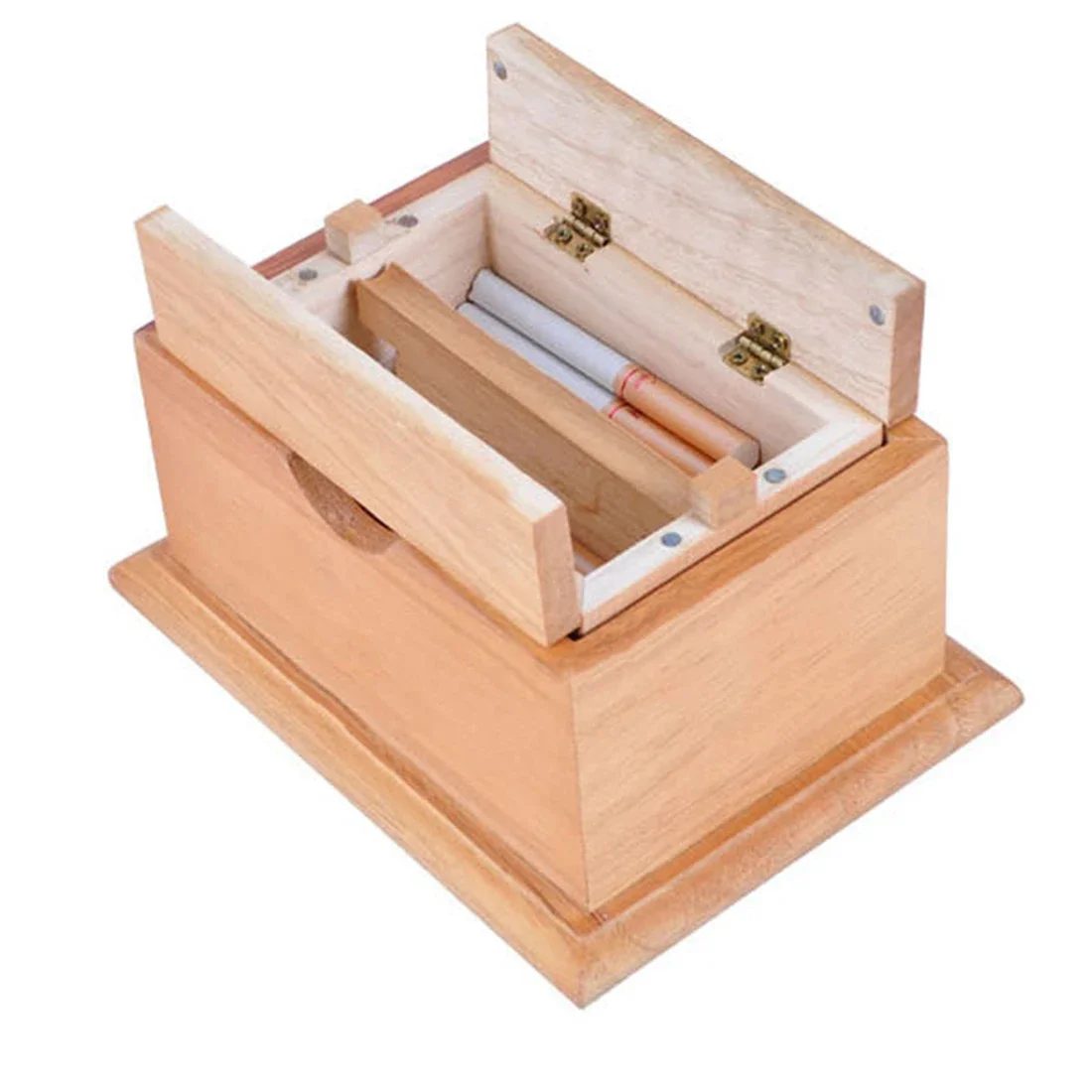 Wooden Puzzle Box with Secret  Cigarette Case Magic Compartment Brain Teaser Wooden Toys Puzzles Boxes Kids Wood Toy Gifts