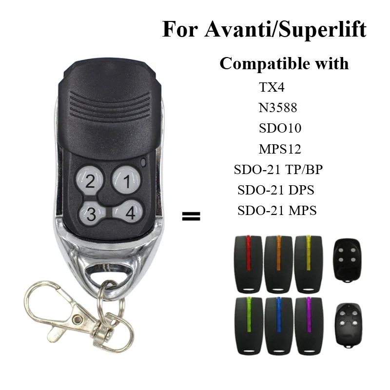 

Avanti/Superlift/TX4 Compatible Garage Door Gate Remote Control 433.92mhz Rolling code