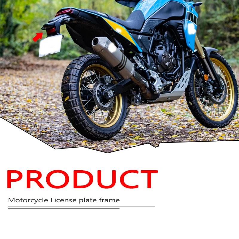 For Yamaha Tenere 700 XT700Z Tenere700 2020-2023 2022 Rear License Plate Holder Bracket with Light Tail Tidy Fender Eliminator