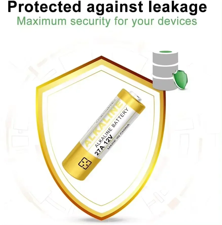 بطارية قلوية A27 27A 12V لجرس الباب وجهاز التحكم عن بعد، تحل محل MN27 MS27 GP27A L828، مثالية للألعاب والمفاتيح #3