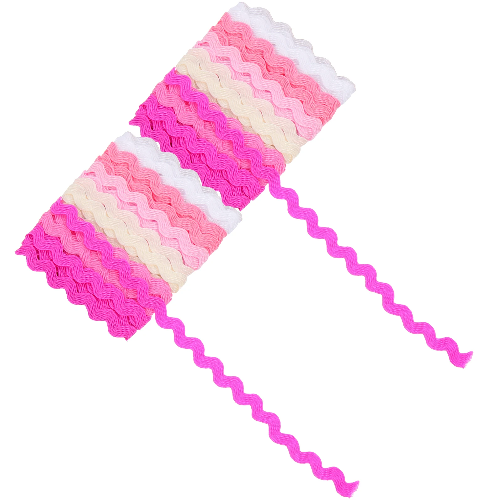 

2PCS Curved Webbing Wavy Ribbon Trim for Clothes Sewing Ribbons DIY Craft Decorative Embroidery Edge Handmade Projects