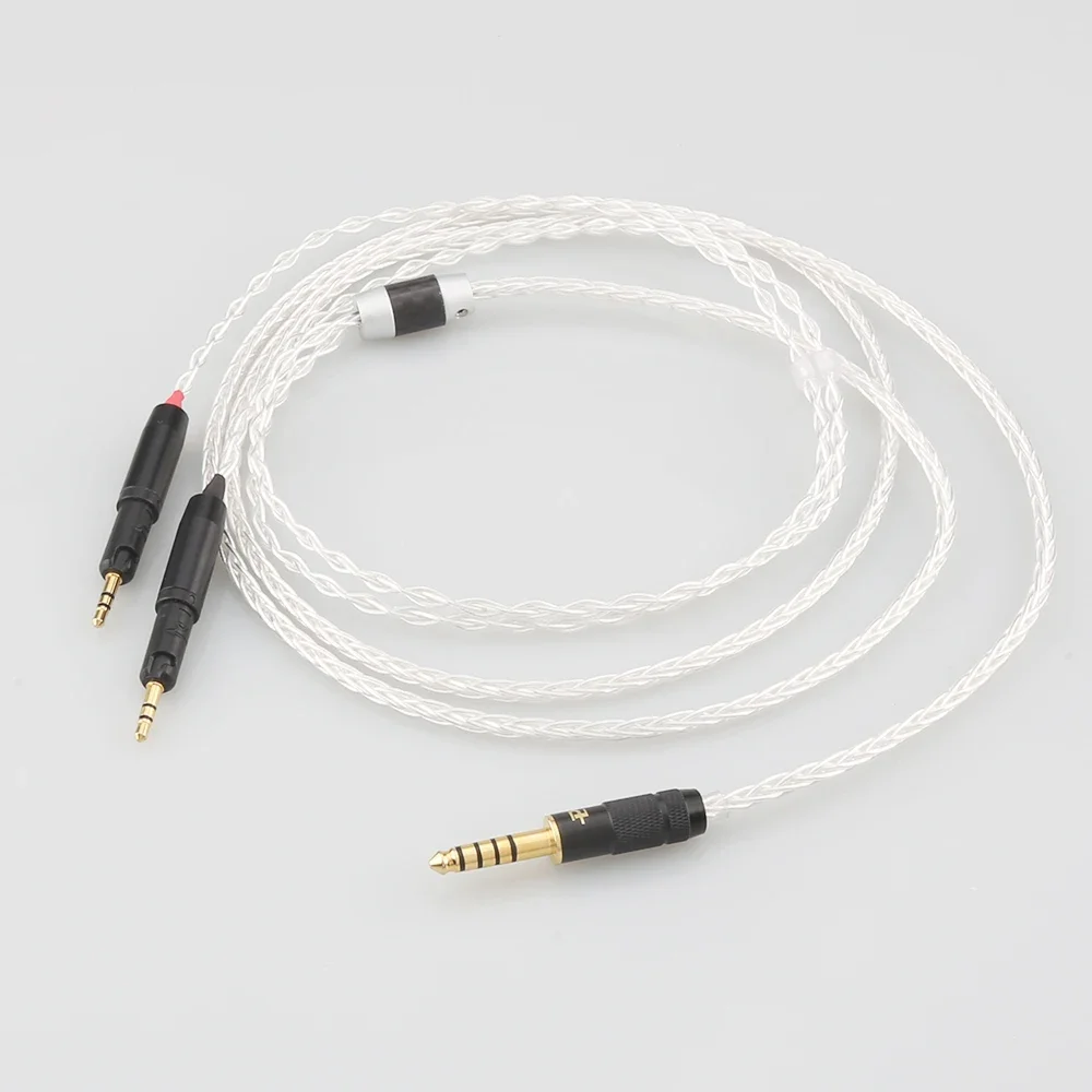 High Quality Audiocrast 4.4mm Balanced 8 Cores Silver Plated Headphone Cable for ATH-R70X R70X