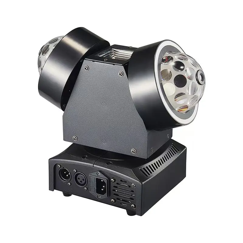 50W Double Head Magic Ball Laser Light DMX512 16CH RGBW Sound Activated Strobe LED Strip Stage Light for DJ Disco Party KTV Bar