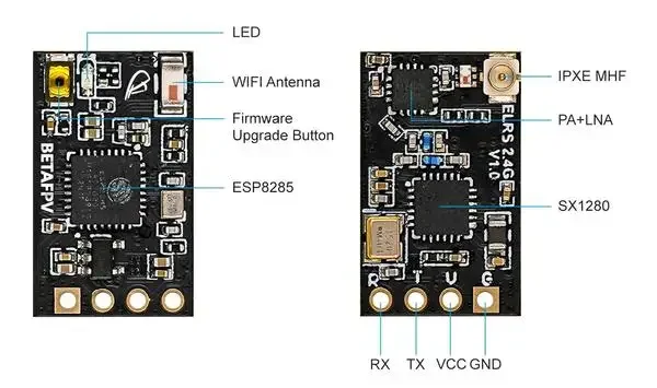 BETAFPV ELRS Nano Receiver ELRS 204G 2.4GHZ 868MHz 915MHz  open-source RC link for RC applications