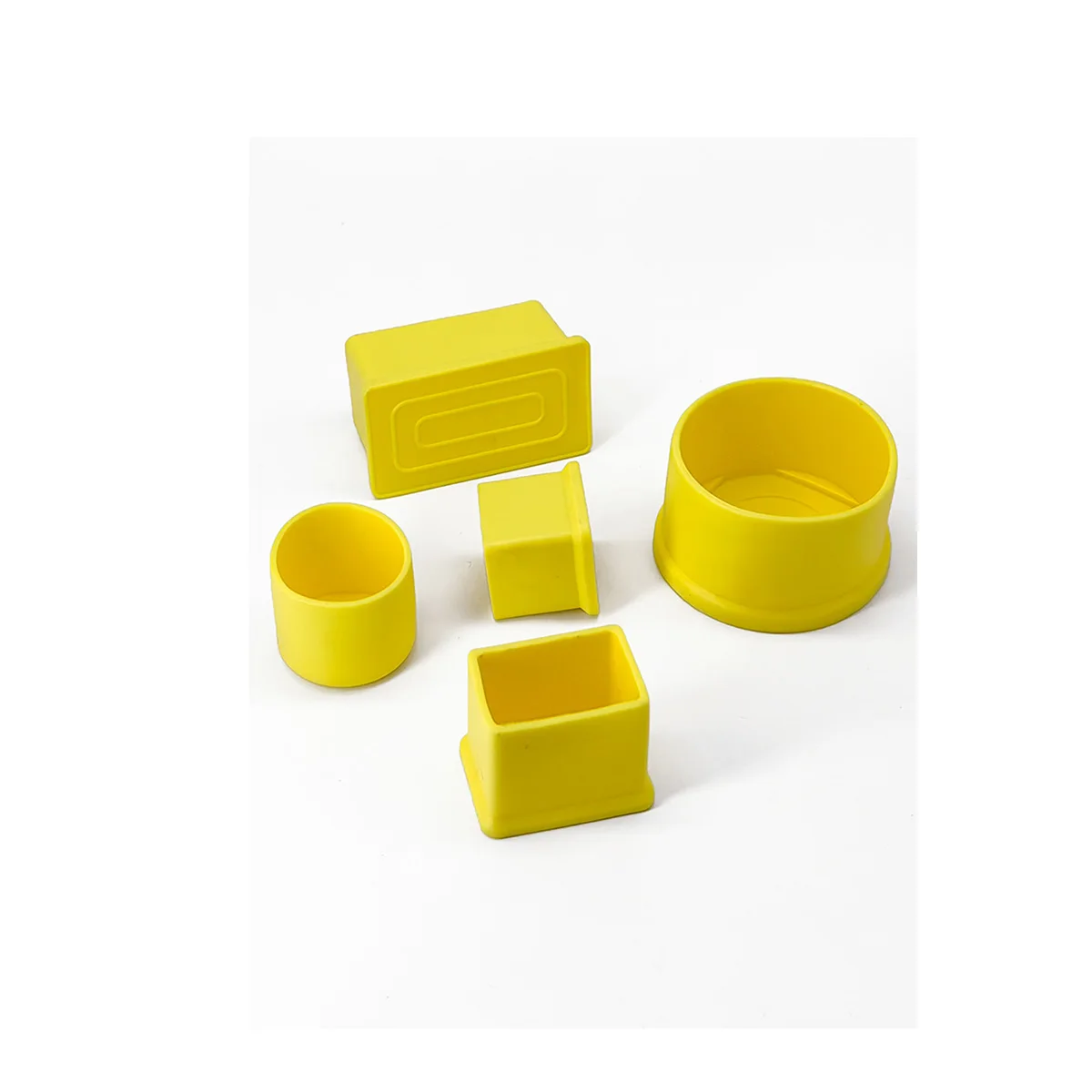4Pcs Yellow PVC Soft Rubber Protective Cover Anti Slip Foot Padtable And Chair Legs Anti Slip Silent Class Seat Protective Cap