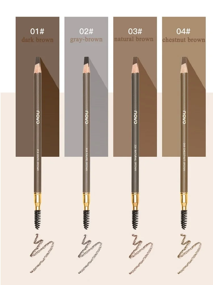 Nove Novel Pencils Eyebrow Enhancers Makeup Items High Quality Professional Brand Makeup Permanent Brown Eyebrow Tattoo Pencil