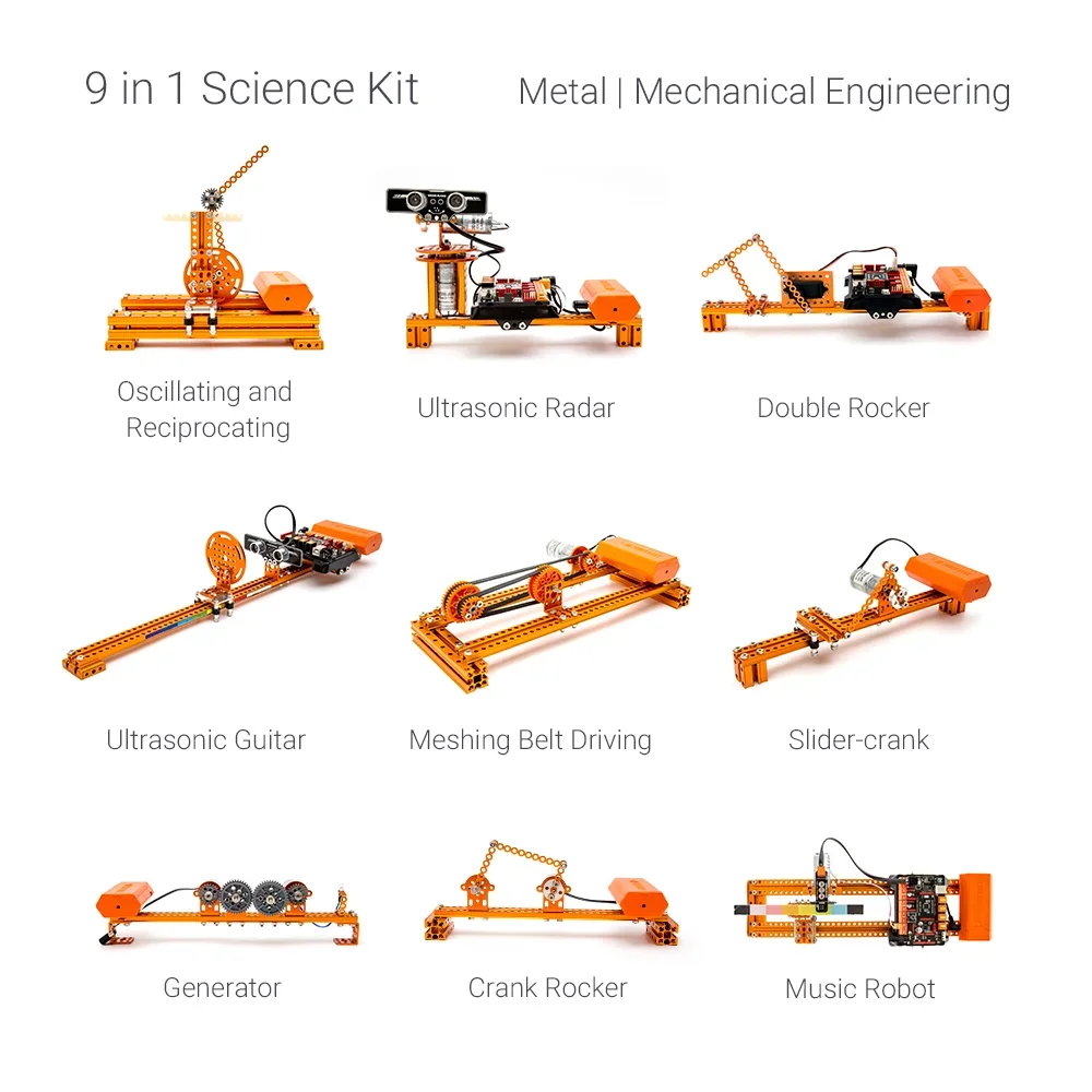 Weeemake 9 In 1 Science Kit - Mechanical Engineering Educational Robot Kit