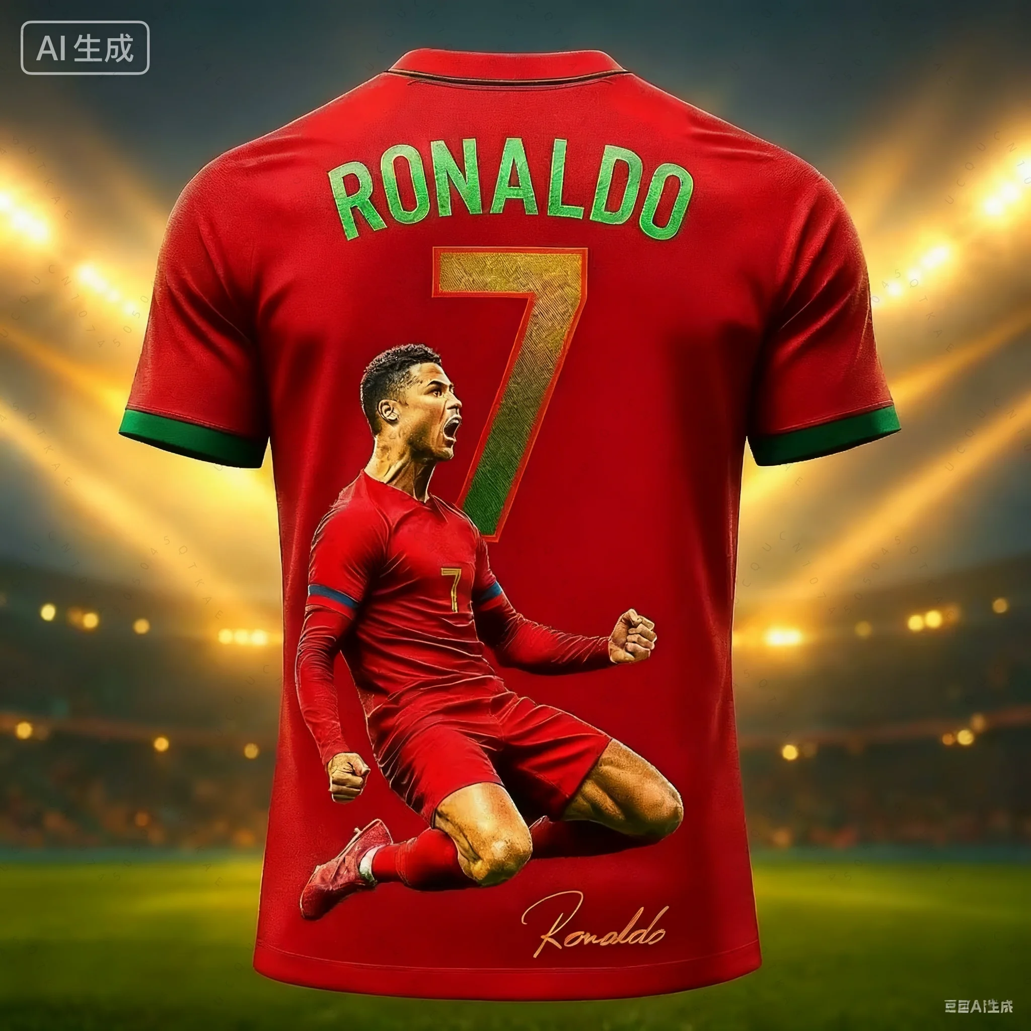 2026 Ronaldo 7 Portugal Football Jersey Fan Edition for Kids Adults Summer Outdoor Soccer Top Breathable Casual Sport Tee
