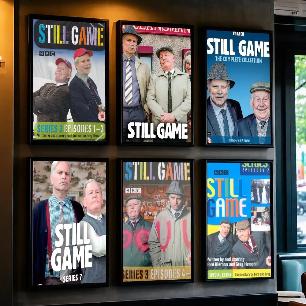 tv series S-Still Game-E Poster Decorative Wall Art Sticker for Cafe Office Bedroom and Living Room