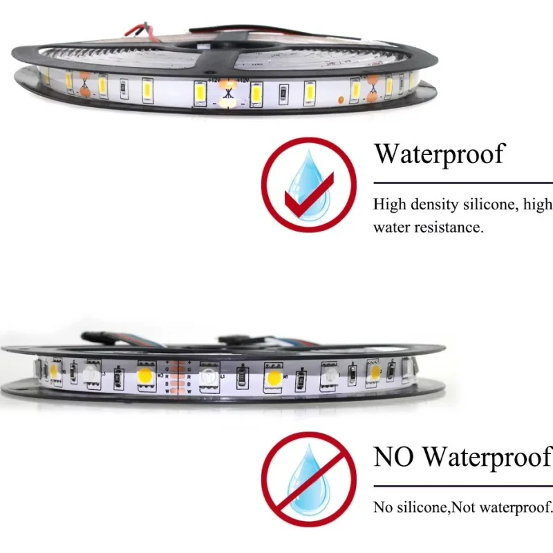 DC24V SMD 5050 RGBW RGBWW Striscia luminosa a LED IP20/IP65 Impermeabile 5m Striscia LED TV Retroilluminazione Lampada Striscia per la decorazione della stanza Illuminazione