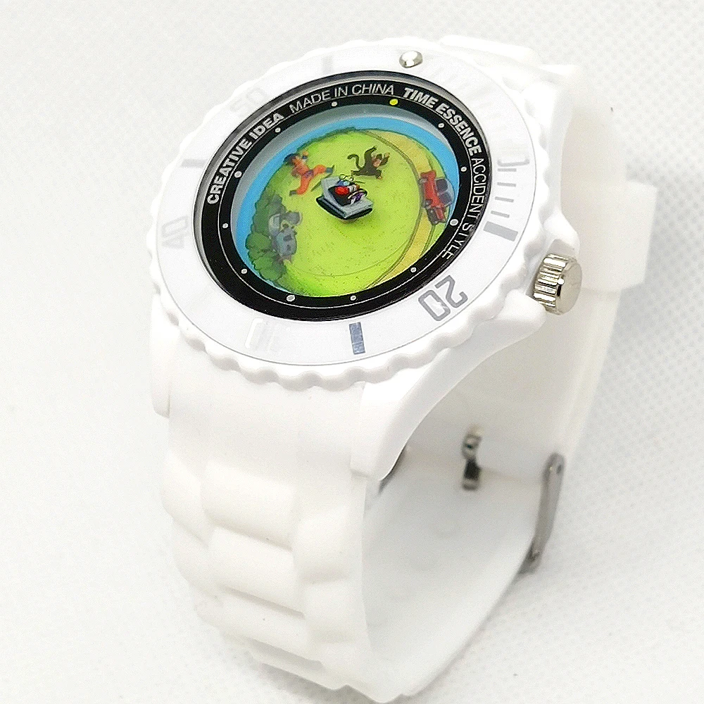 Happy Planet Running monkey Quartz Watch originality design Comic characters
