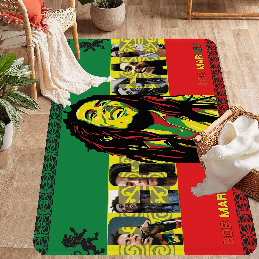 Bob Marley Reggae Music Jamaican Style Kitchen Mat Kids Room Bedroom Decoration Balcony Anti-Slip Doormat Living Room Alfombra