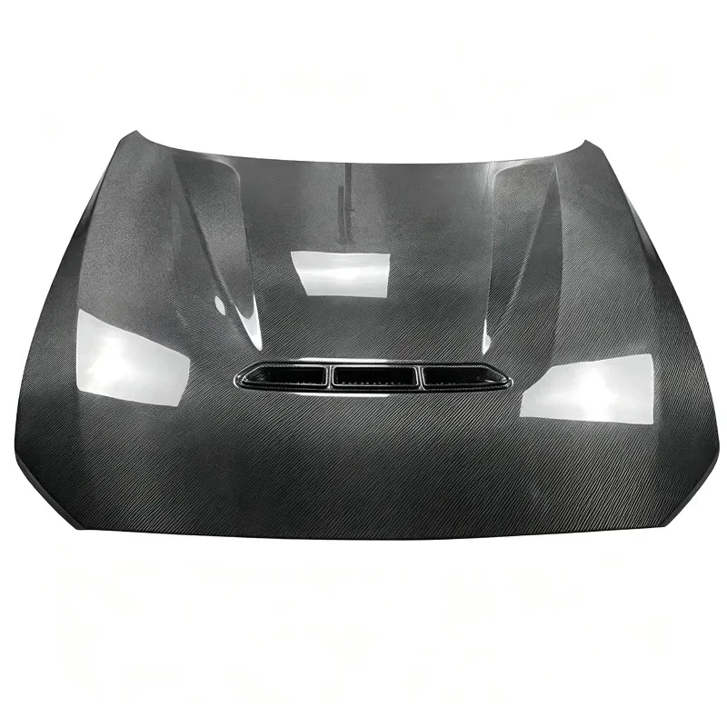 CS Style Dry Carbon Fiber Front Engine Hood Fit for 2 Series F20 F22 M2 F87 M2C Body Kit New Clip-on Front Hood Cover 2