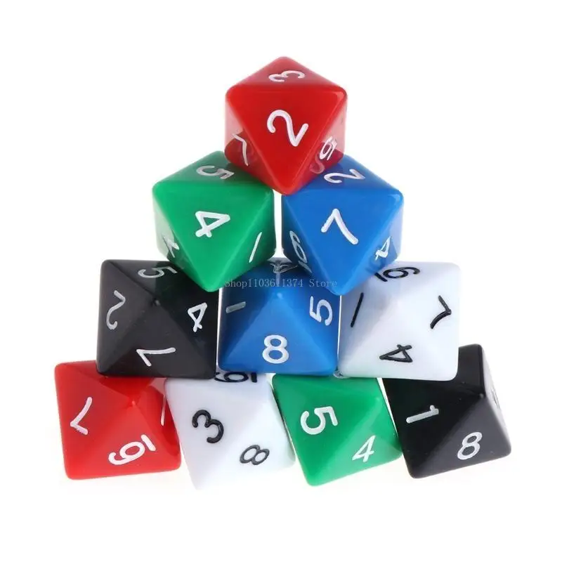 

10 Sided Acrylic Polyhedral Digital Number Cube Various for Kids