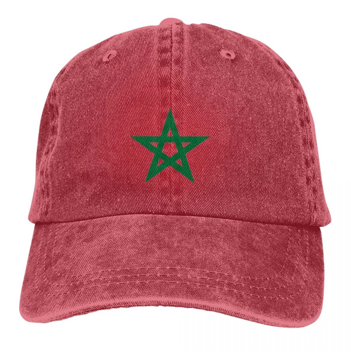 Morocco Multicolor Hat Peaked Women's Cap Moorish Flag Classic Personalized Visor Protection Hats