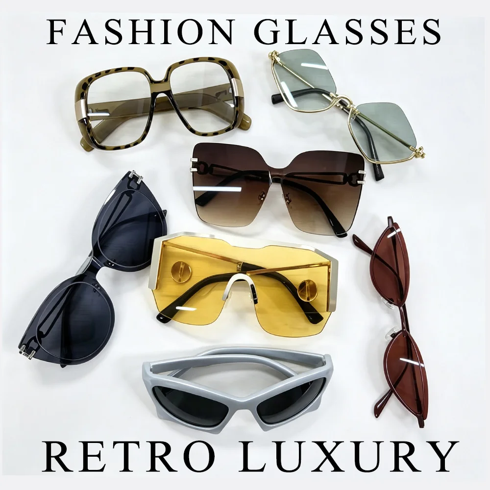 Novelty Exaggerated Fashion Sunglasses UV400 Men Women Summer Outdoor Funny Party Costume Glasses Surprise Gift