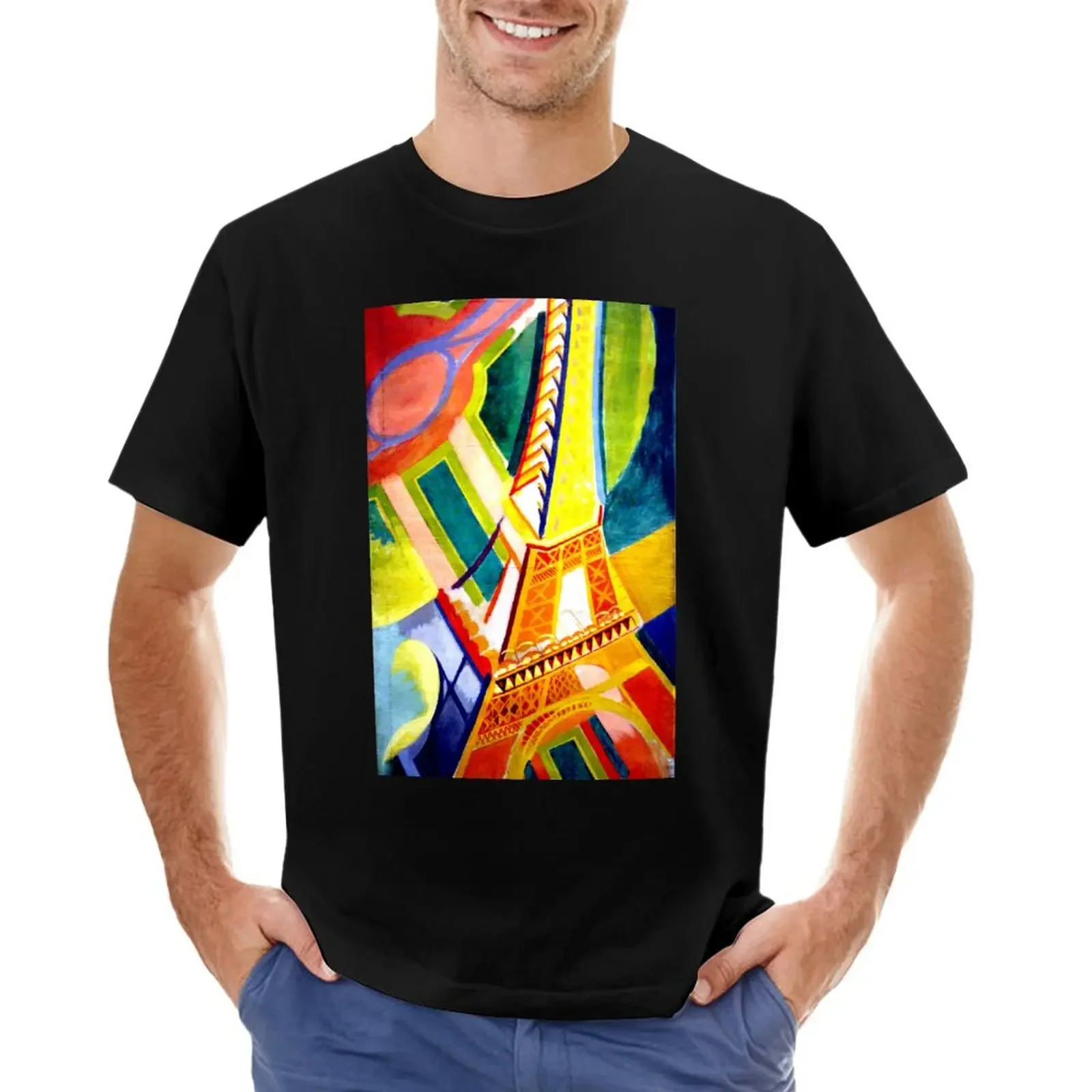 The Eiffel Tower by Robert Delaunay T-shirt sweat Blouse aesthetic clothes mens white t shirts