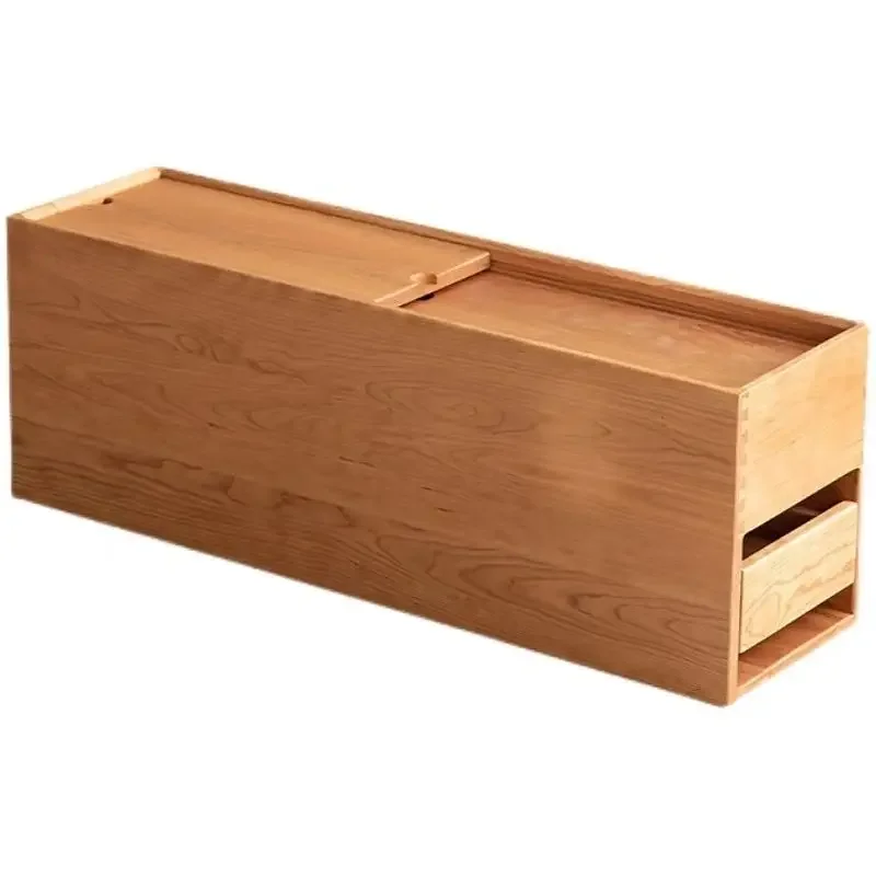 Nordic Japanese-style cherry solid wood module sofa Piedmont side table mobile tea cabinet square corner cabinet crevice side