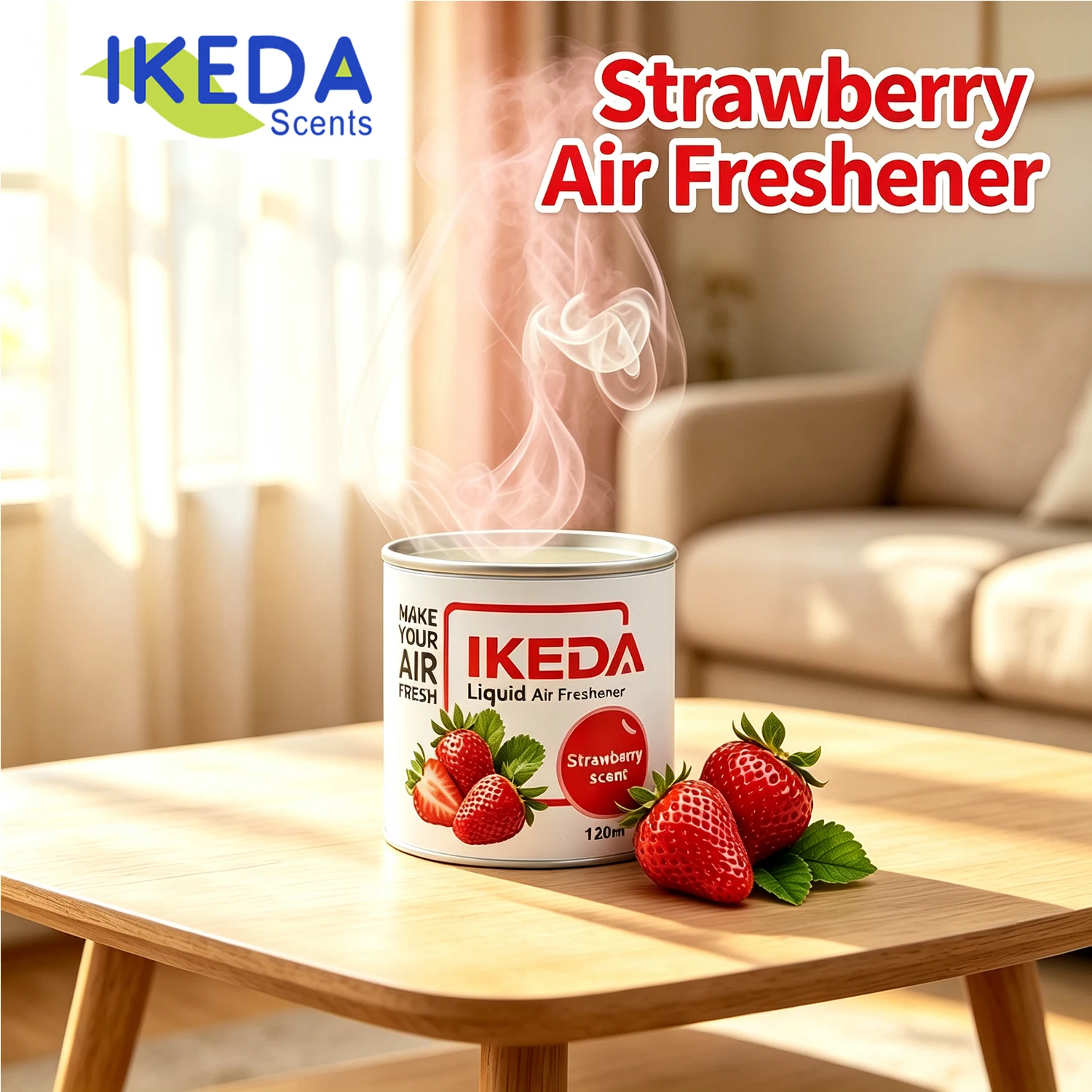 Air Freshener: Tilburg Strawberry Scent | Car Scents | Odor Eliminator Essential | Long-Lasting | Strong Fragrance | For Hom