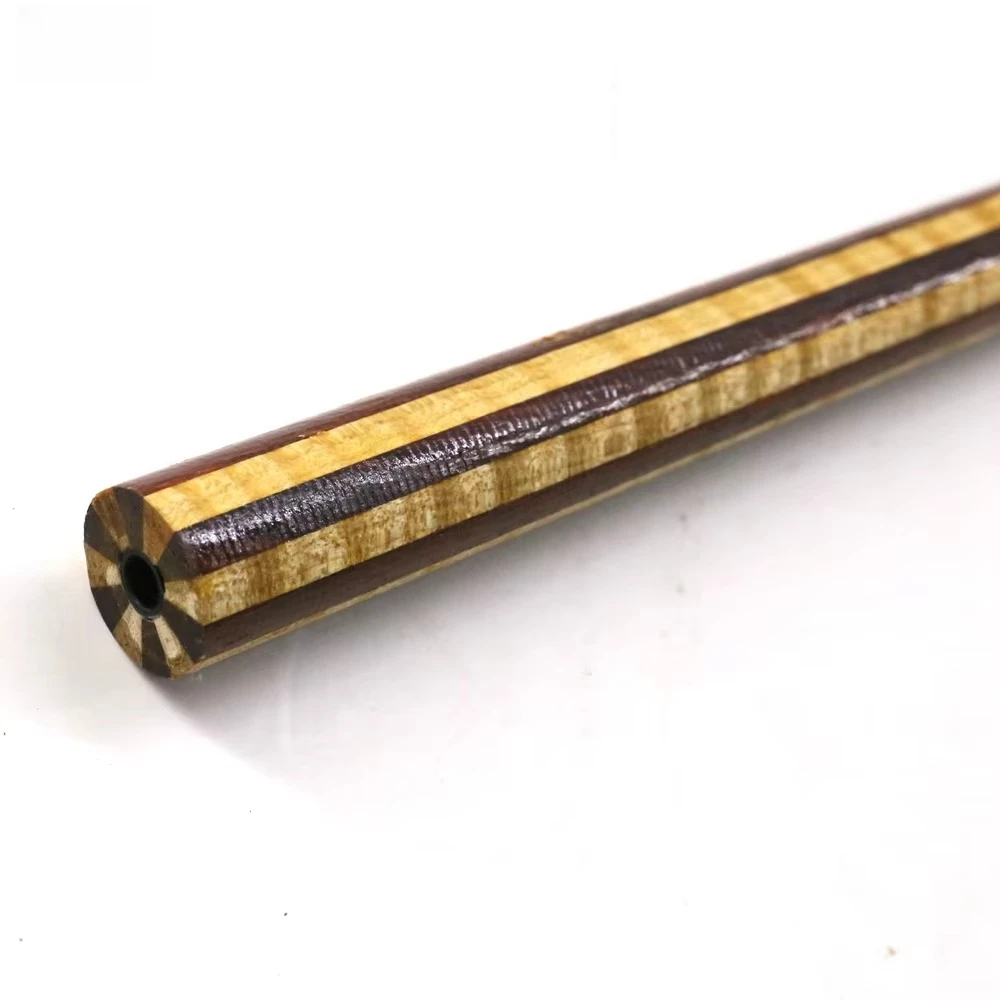 

Popular 12 Pcs Laminated Curly and Cocobolo with Carbon Tube Pool Cue Carom Cue Shaft