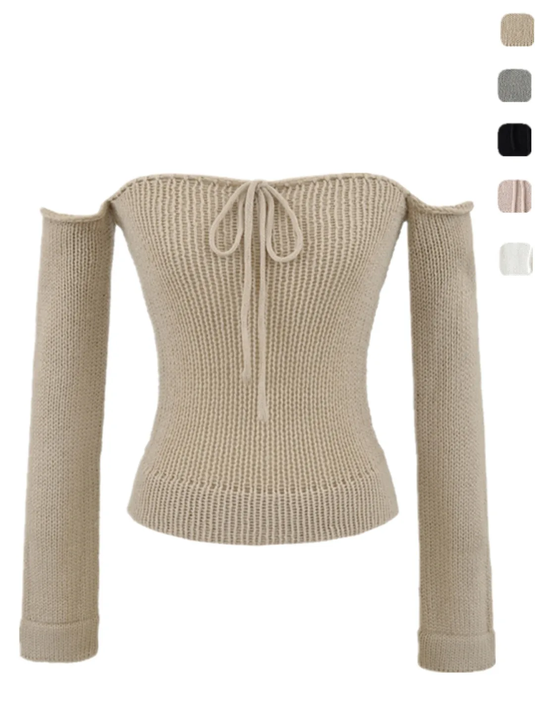 

Pure Desire Sle Hollow out oulder Netie Knitted Top Women's Sexy Streetwear Base Layer Long Sve One-oulder Sweater