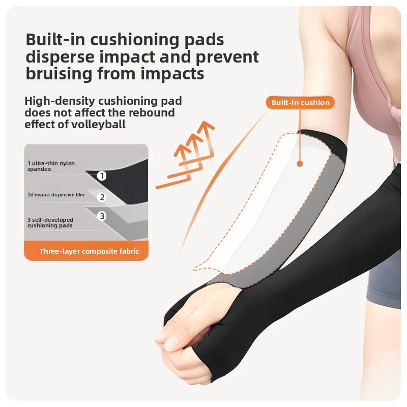 Ultra-Thin Volleyball Wrist Sleeve - Women's Extended Arm Sleeve for Sports & Exams, Professional Grade Protection