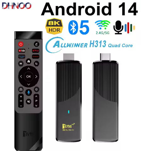 Smart TV Stick 4K Android 14 2GB 16GB Dual WiFi Blutooth 5 Allwinner H313 TV Box 2025 High Quality Home Theater Android TV Stick