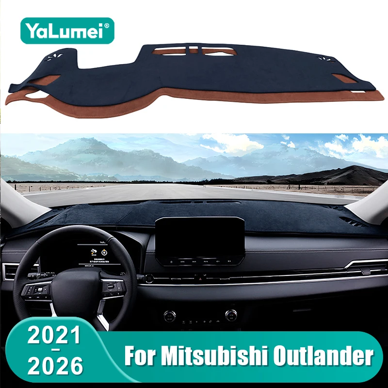 For Mitsubishi Outlander 4 PHEV 2021 2022 2023 2024 2025 2026 Car Dashboard Sun Shade Mat Non-slip Cover Interior Accessories