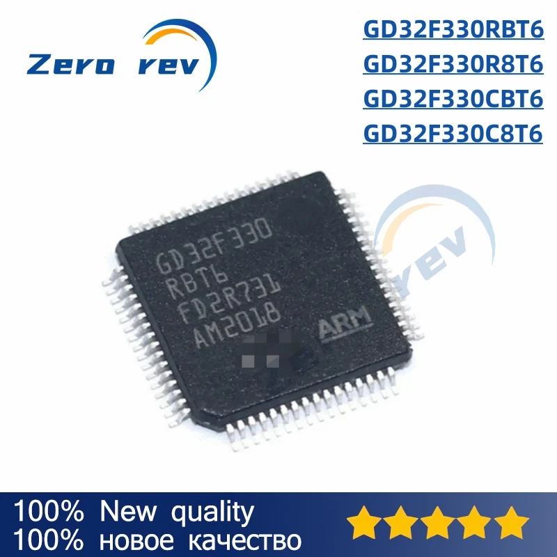 1Pcs 100% New GD32F330RBT6 GD32F330R8T6 LQFP-64 LQFP64 GD32F330CBT6 GD32F330C8T6  LQFP48 Original Chips Ic Microcontroller