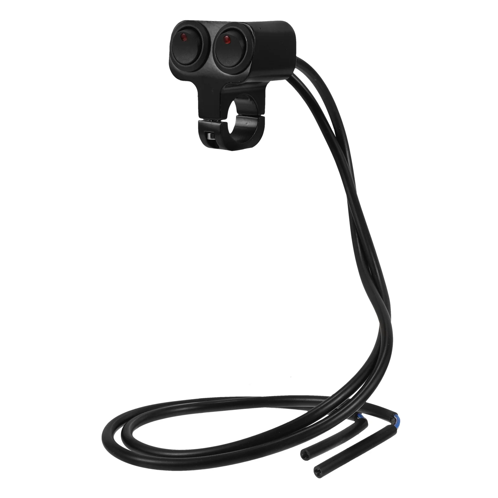

Motorcycle Spotlight Switch Aluminum Alloy Double Head Indicator Light Rainproof Handlebar Switch for Headlight Fog Light Atv