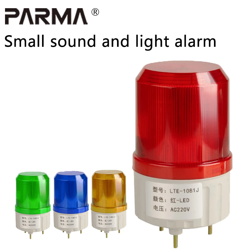 

LTE-1081J small sound and light alarm, flashing LED rotating warning light, 220V, 24V, 12V alarm flashing light