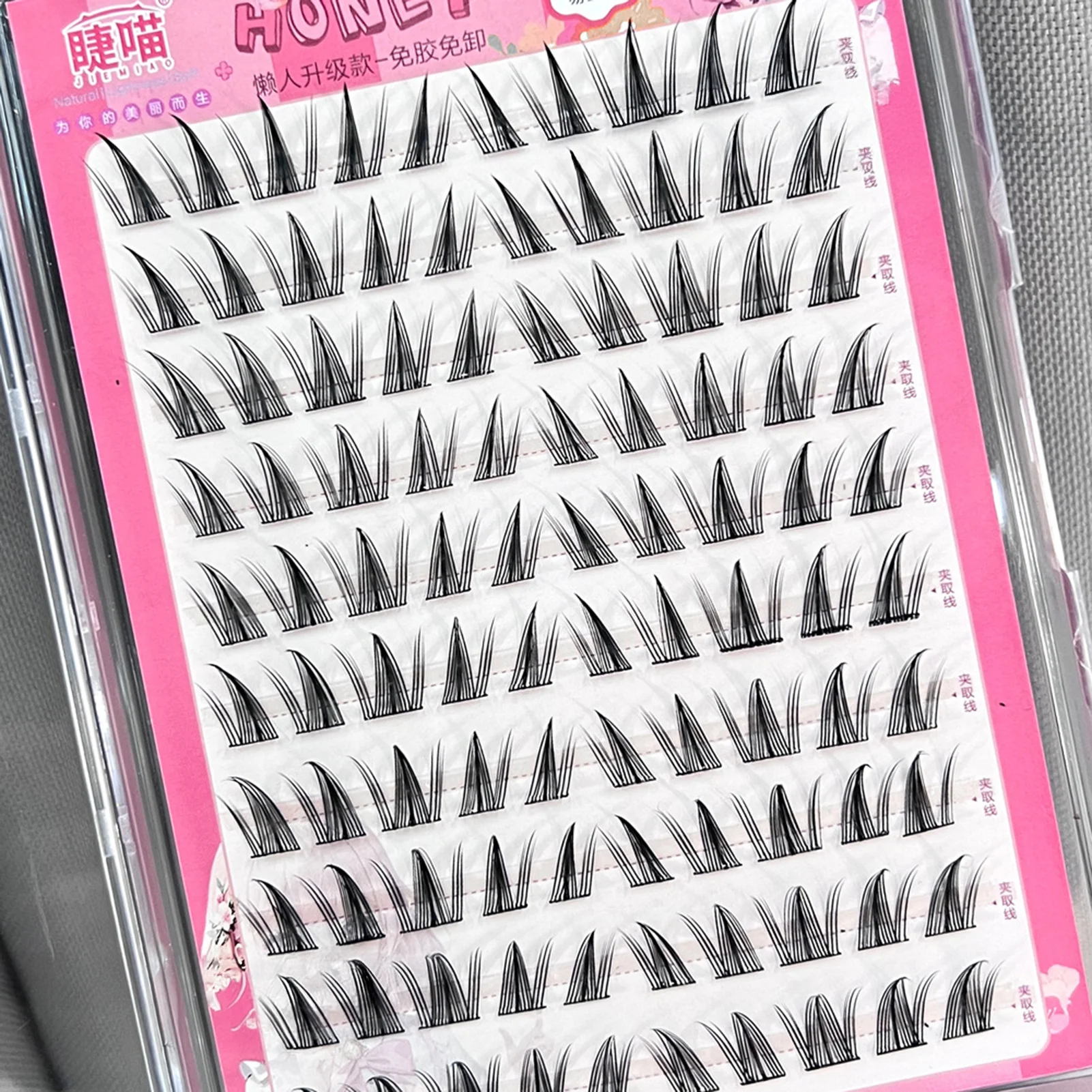 Diy curling cílios clusters extensões de cílios postiços naturais de longa duração cauda de peixe cluster cílios grossos suprimentos compõem