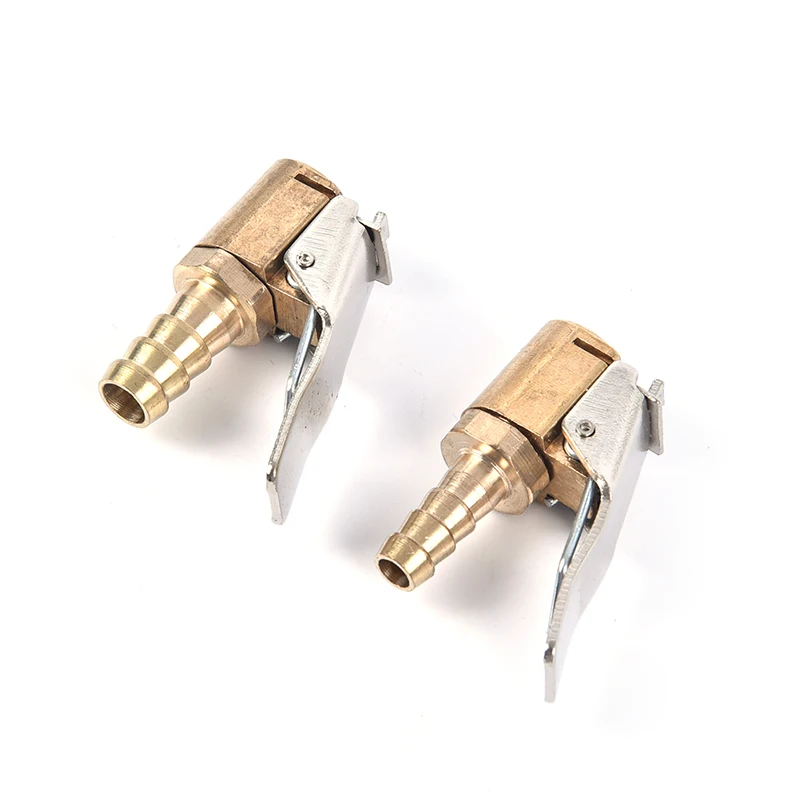 Adattatore per auto con bloccaggio per clip per pneumatici con connettore per valvola di gonfiaggio per pneumatici per auto in ottone