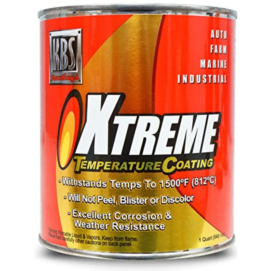 

65402 Jet Black Xtreme Temperature Coating - 1 кварта (32 жидких унции), упаковка из 1 шт.