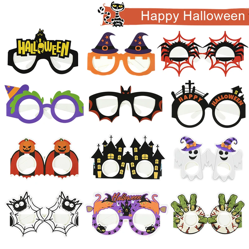 

6pcs Halloween Glasses Children's Favor Decoration Photography Props Pumpkin Spider Bat Glasses Halloween Party Atmosphere Decor