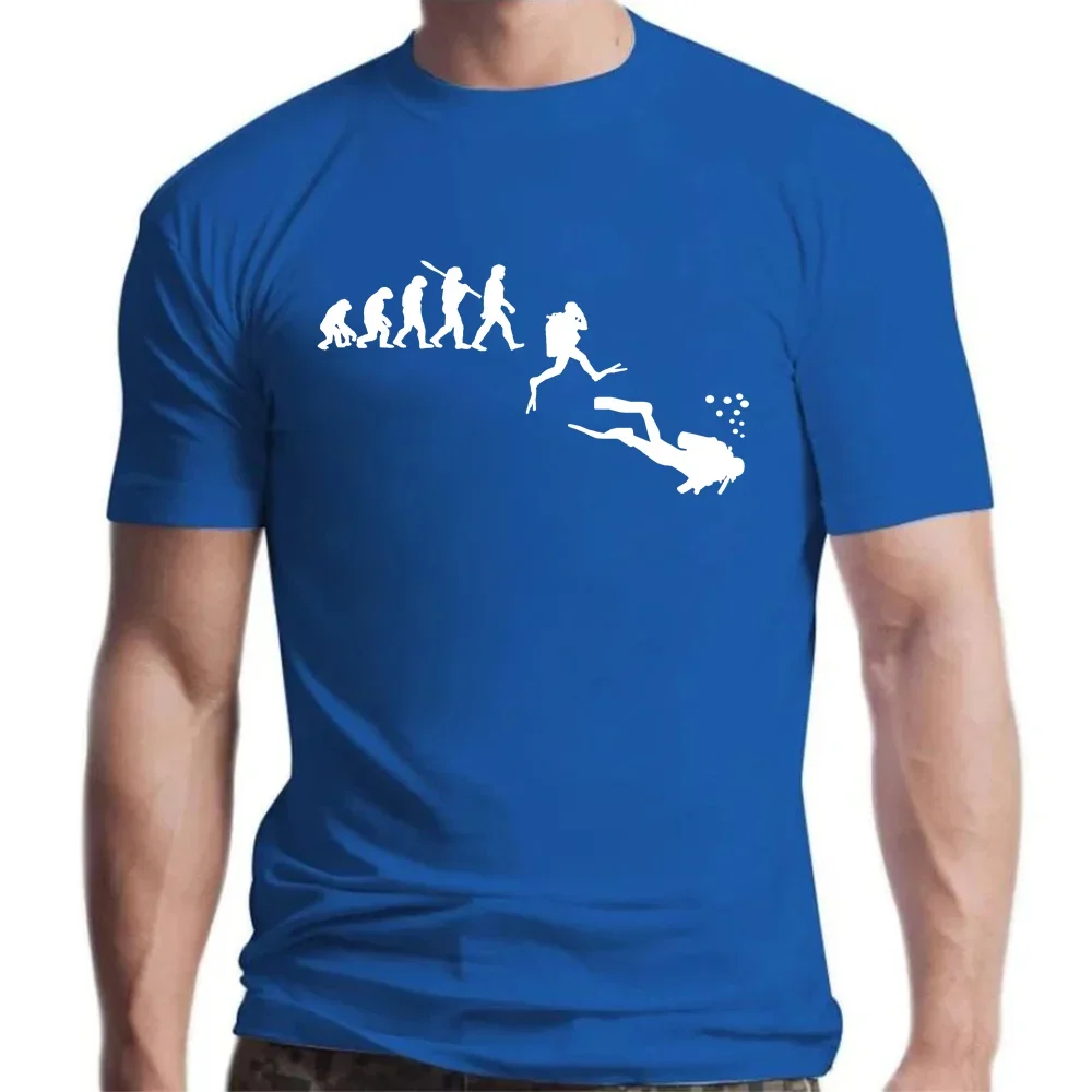 Scuba Dive Diving Evolution T Shirt Men Cotton O Neck Funny Diver T-shirt Man Clothing High Street Camiseta Basic Tops Tee Shirt
